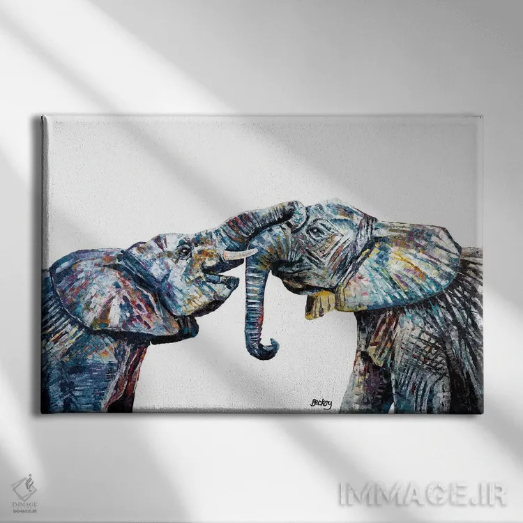 تابلو باهاتی و باشاشا اثر بکسی - نمای روبهرو روی دیوار