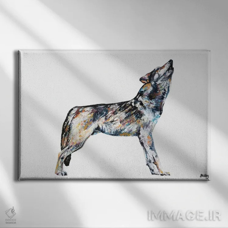 تابلو میشکا اثر بکسی - نمای روبهرو روی دیوار