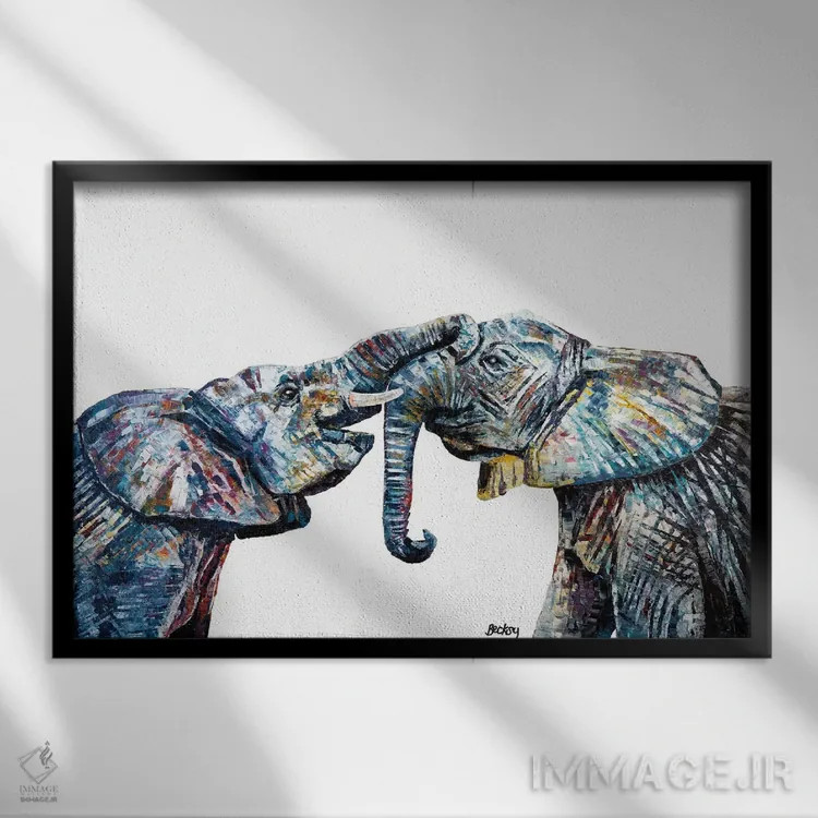 تابلو باهاتی و باشاشا اثر بکسی - نمای قابدار مشکی