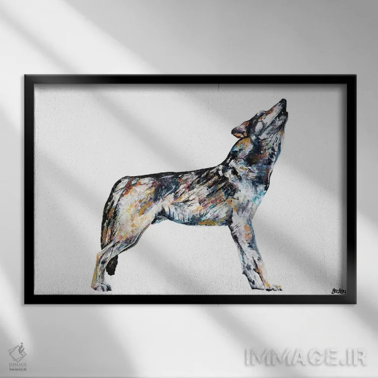 تابلو میشکا اثر بکسی - نمای قابدار مشکی