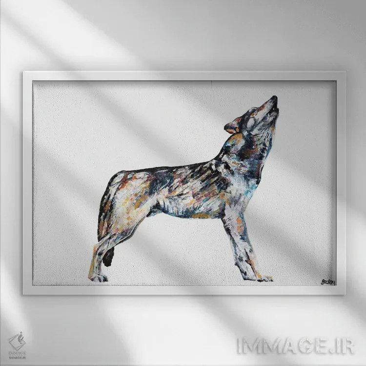 تابلو میشکا اثر بکسی - نمای قابدار سفید