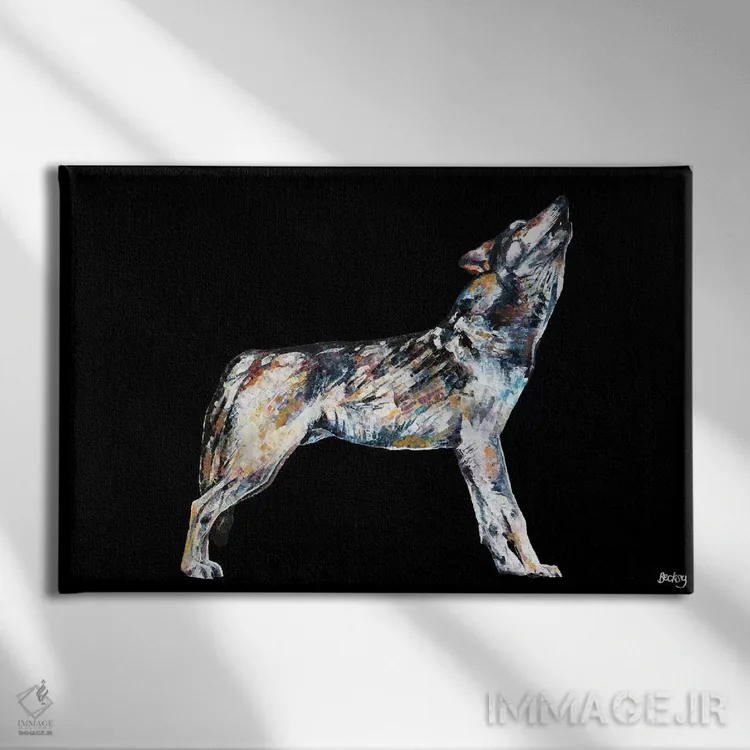 تابلو Black Background,میشکا، پسزمینهٔ سیاه اثر بکسی - نمای روبهرو روی دیوار