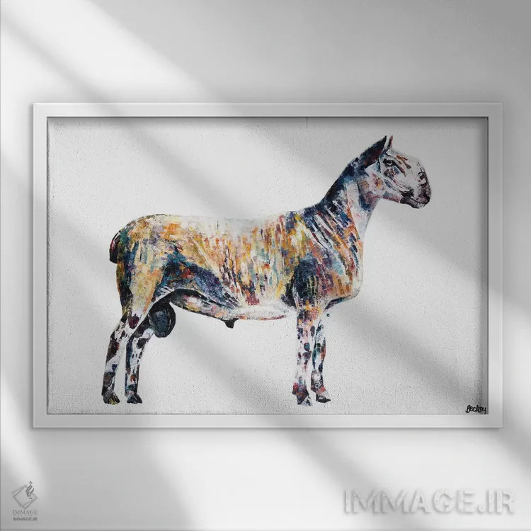 تابلو تد اثر بکسی - نمای قابدار سفید