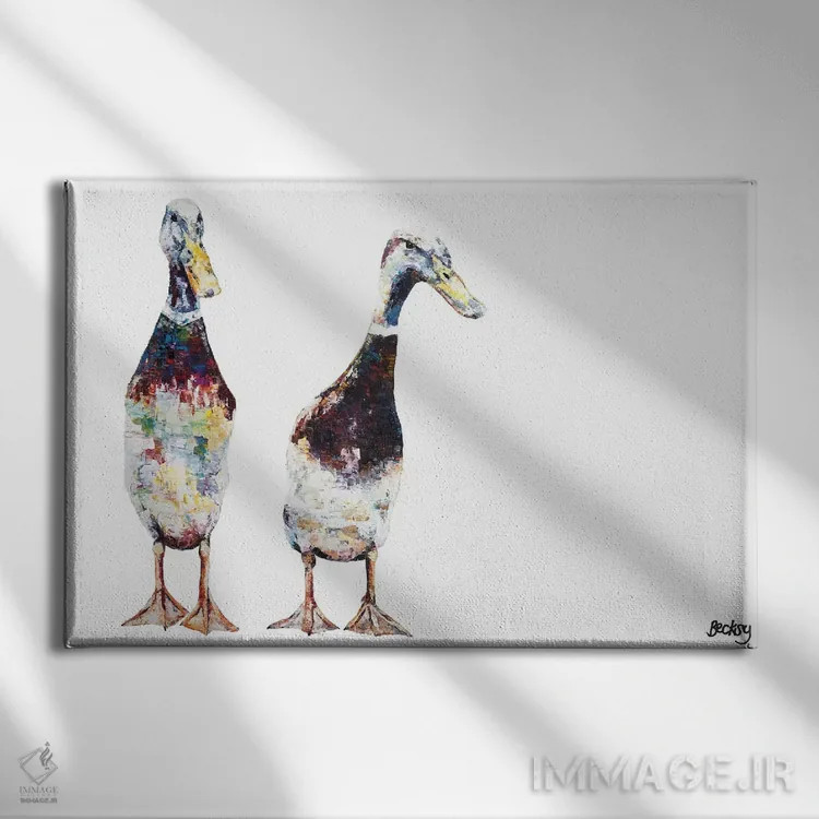 تابلو بندیکت و ژان-پل اثر بکسی - نمای روبهرو روی دیوار