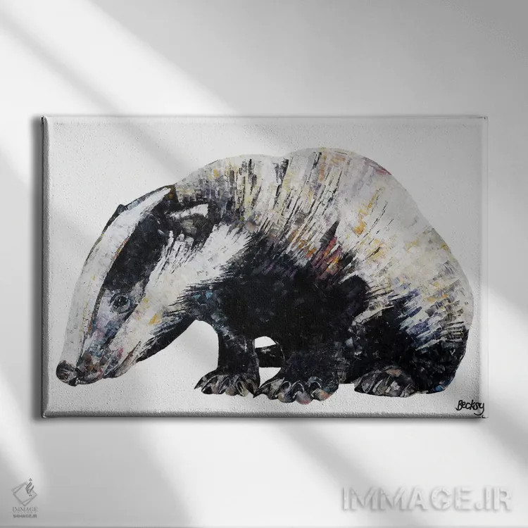 تابلو برنی اثر بکسی - نمای روبهرو روی دیوار