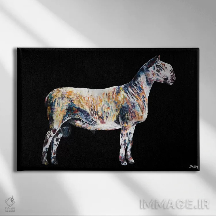 تابلو Black Background,تد، پسزمینهٔ سیاه اثر بکسی - نمای روبهرو روی دیوار