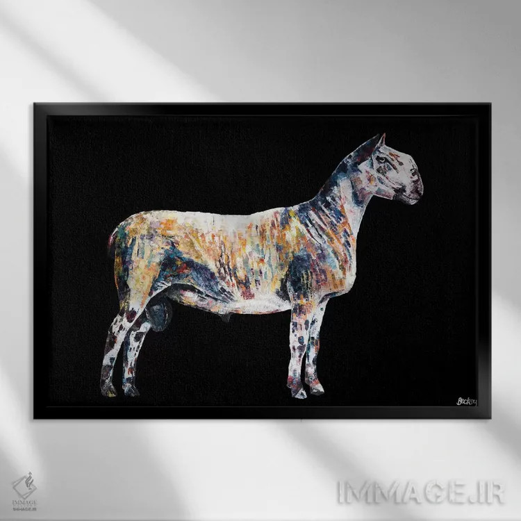 تابلو Black Background,تد، پسزمینهٔ سیاه اثر بکسی - نمای قابدار مشکی