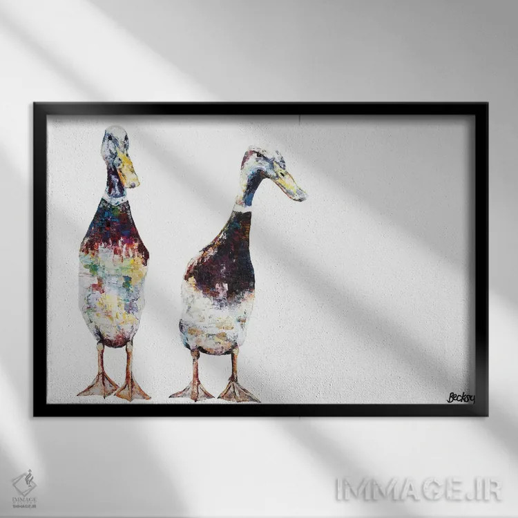 تابلو بندیکت و ژان-پل اثر بکسی - نمای قابدار مشکی