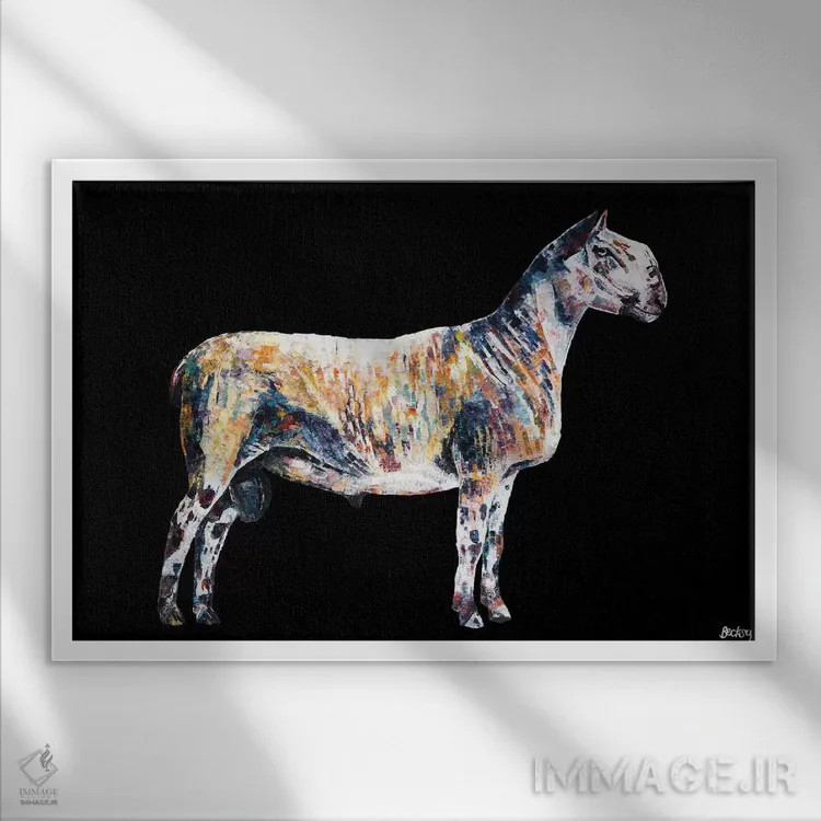 تابلو Black Background,تد، پسزمینهٔ سیاه اثر بکسی - نمای قابدار سفید