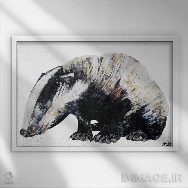 تابلو برنی اثر بکسی - نمای قابدار سفید