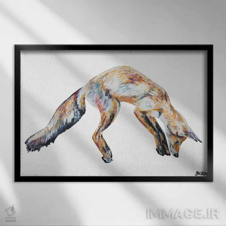 تابلو آقای آیکوود اثر بکسی - نمای قابدار مشکی