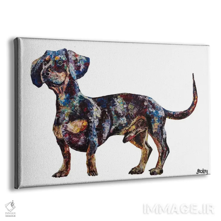 تابلو داشهوند (سگ پاکوتاه) اثر بکسی - نمای پرسپکتیو محصول
