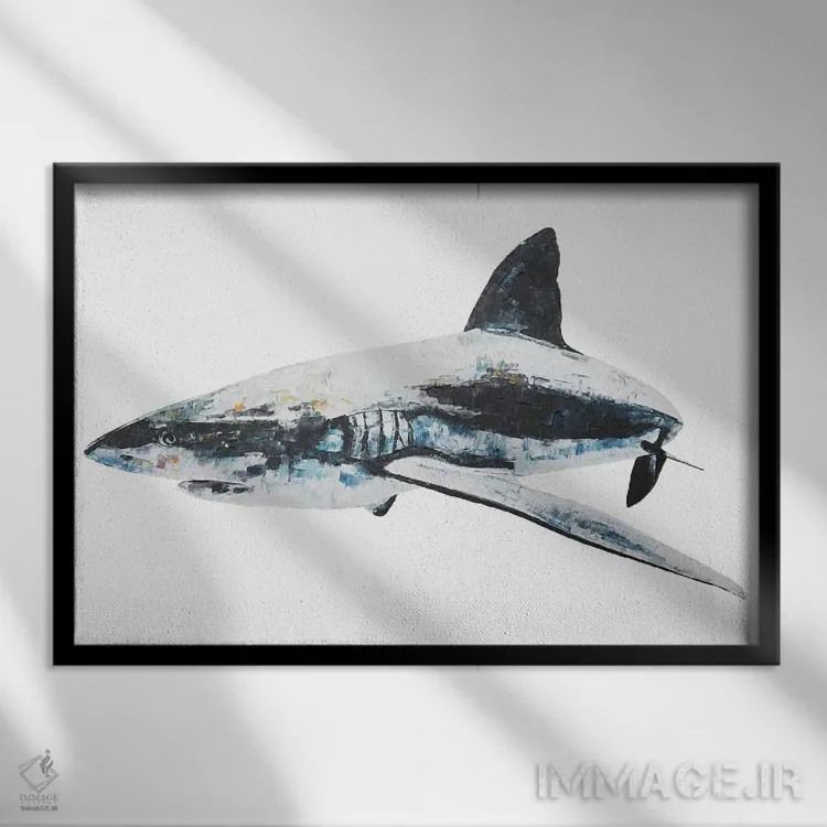 تابلو بروس اثر بکسی - نمای قابدار مشکی