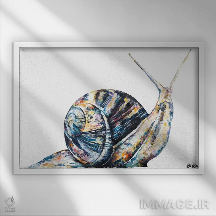 تابلو آقای بیچینگ اثر بکسی - نمای قابدار سفید