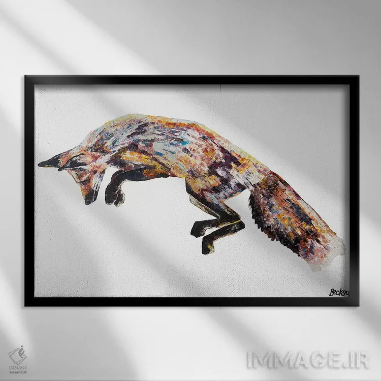 تابلو ویلوبی اثر بکسی - نمای قابدار مشکی