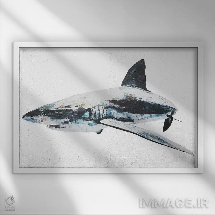 تابلو بروس اثر بکسی - نمای قابدار سفید