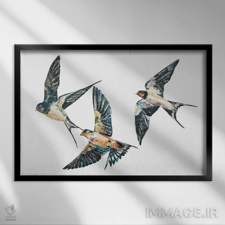 تابلو احساس خوب اثر بکسی - نمای قابدار مشکی