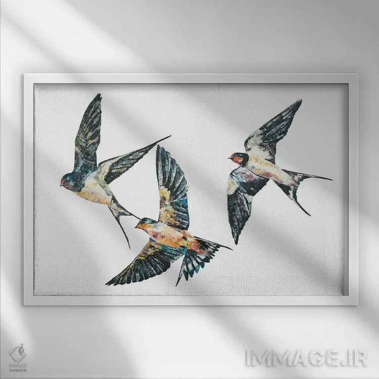 تابلو احساس خوب اثر بکسی - نمای قابدار سفید