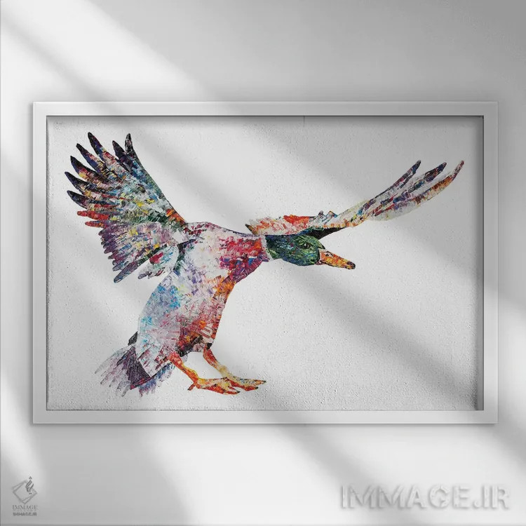 تابلو دیوید (شکل اسکاتلندی نام) اثر بکسی - نمای قابدار سفید