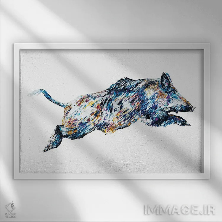 تابلو بوریس اثر بکسی - نمای قابدار سفید