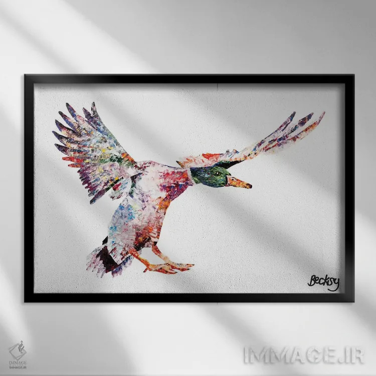 تابلو دیوید اثر بکسی - نمای قابدار مشکی