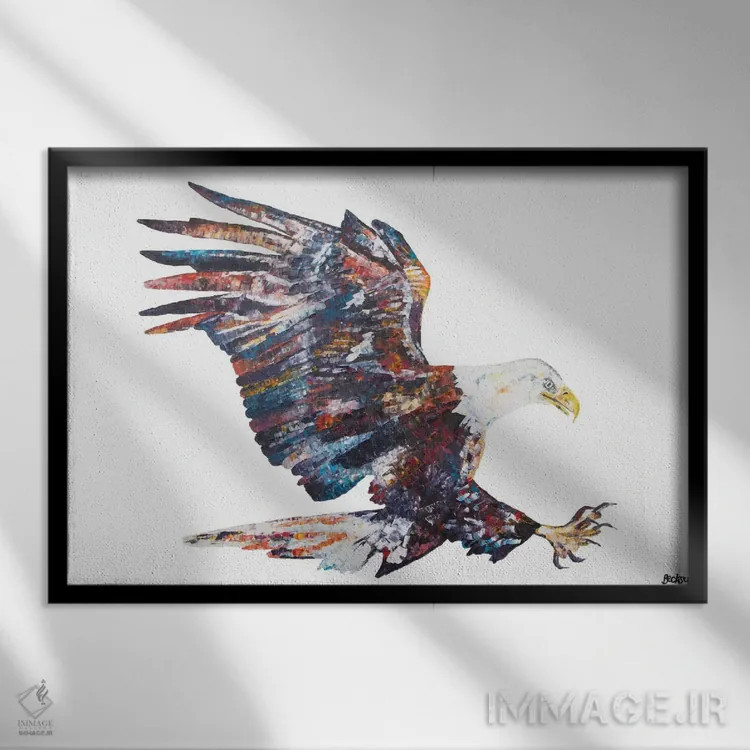 تابلو اریک اثر بکسی - نمای قابدار مشکی