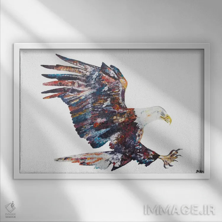 تابلو اریک اثر بکسی - نمای قابدار سفید