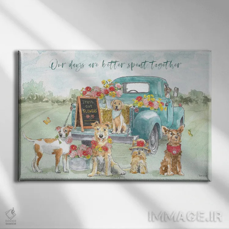 تابلو دوستان پشمالو I اثر بث گروو - نمای روبهرو روی دیوار