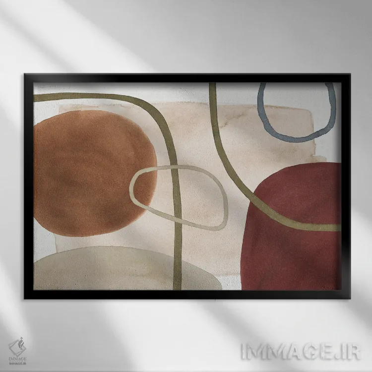 تابلو نقش مدیترانهای X اثر بث گروو - نمای قابدار مشکی