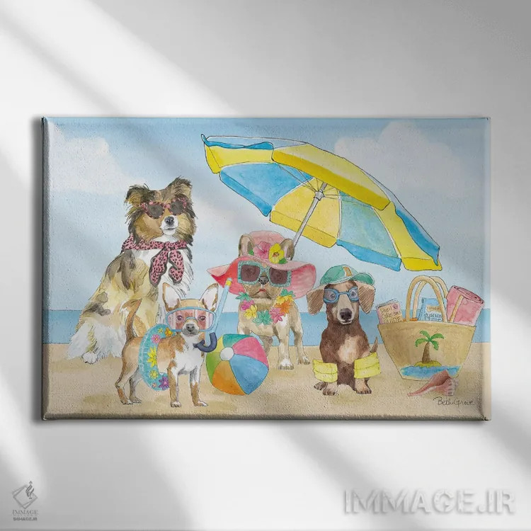 تابلو پنجههای تابستانی I (حیوانات) اثر بث گروو - نمای روبهرو روی دیوار