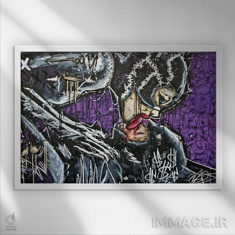 تابلو عشق و نفرت اثر برایان گارسیا - نمای قابدار سفید