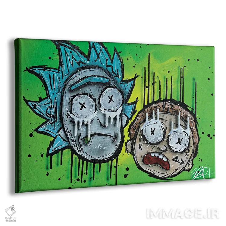 تابلو ریک و مورتی (سریال کارتونی) اثر برایان گارسیا - نمای پرسپکتیو محصول