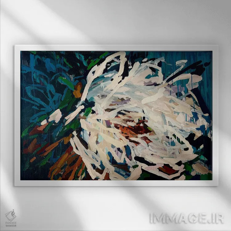 تابلو اولین عشق اثر جولیا بورگ - نمای قابدار سفید