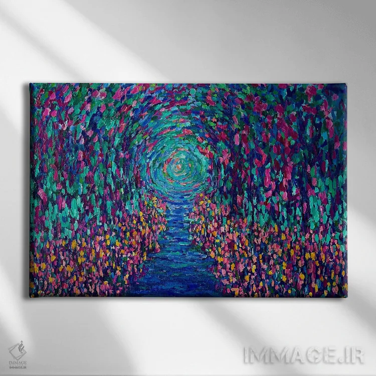 تابلو آرامش شب اثر جولیا بورگ - نمای روبهرو روی دیوار