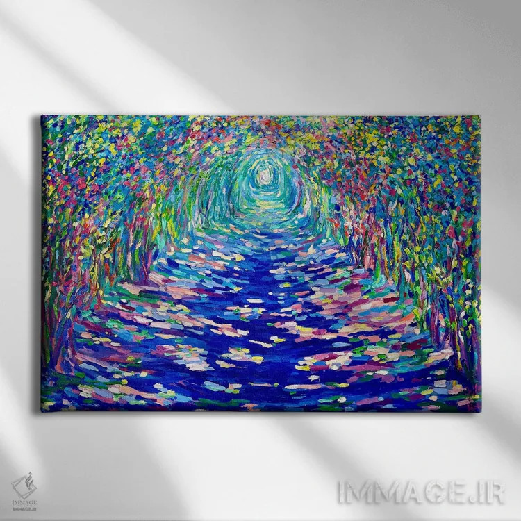 تابلو الان زمانش است اثر جولیا بورگ - نمای روبهرو روی دیوار