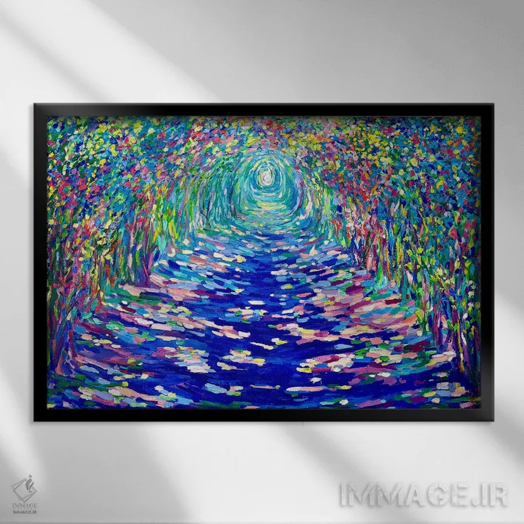 تابلو الان زمانش است اثر جولیا بورگ - نمای قابدار مشکی