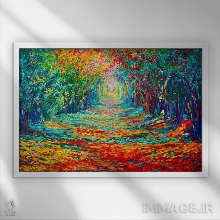 تابلو سفر زندگی اثر جولیا بورگ - نمای قابدار سفید