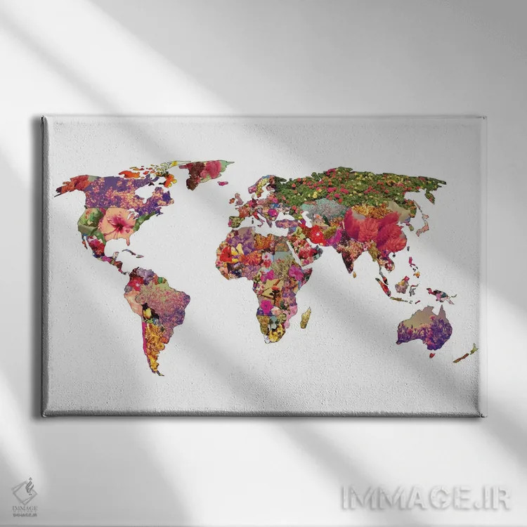 تابلو دنیا مال توست اثر بیانکا گرین - نمای روبهرو روی دیوار