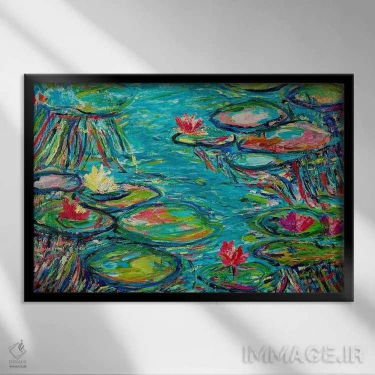 تابلو انعکاسهای رقصان اثر جولیا بورگ - نمای قابدار مشکی