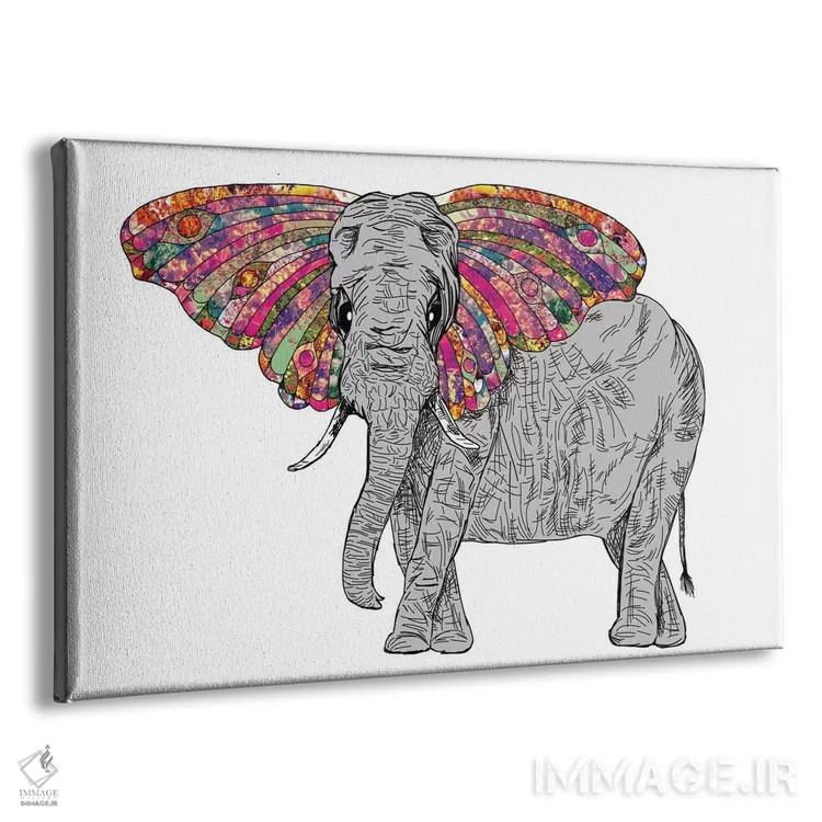 تابلو بلا فیل-پروانهٔ خوشحال (کاراکتر کودکانه) اثر بیانکا گرین - نمای پرسپکتیو محصول