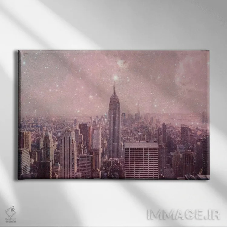 تابلو غبار ستارهای بر نیویورک اثر بیانکا گرین - نمای روبهرو روی دیوار
