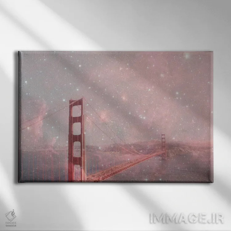 تابلو غبار ستارهای بر سانفرانسیسکو اثر بیانکا گرین - نمای روبهرو روی دیوار