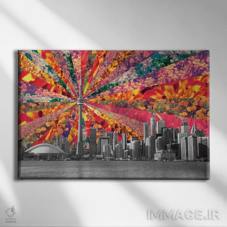 تابلو تورنتو شکوفهزننده اثر بیانکا گرین - نمای روبهرو روی دیوار