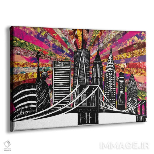 تابلو نیویورک شکوفهزننده II اثر بیانکا گرین - نمای پرسپکتیو محصول