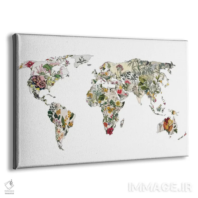 تابلو دنیای گیاهی قدیمی اثر بیانکا گرین - نمای پرسپکتیو محصول