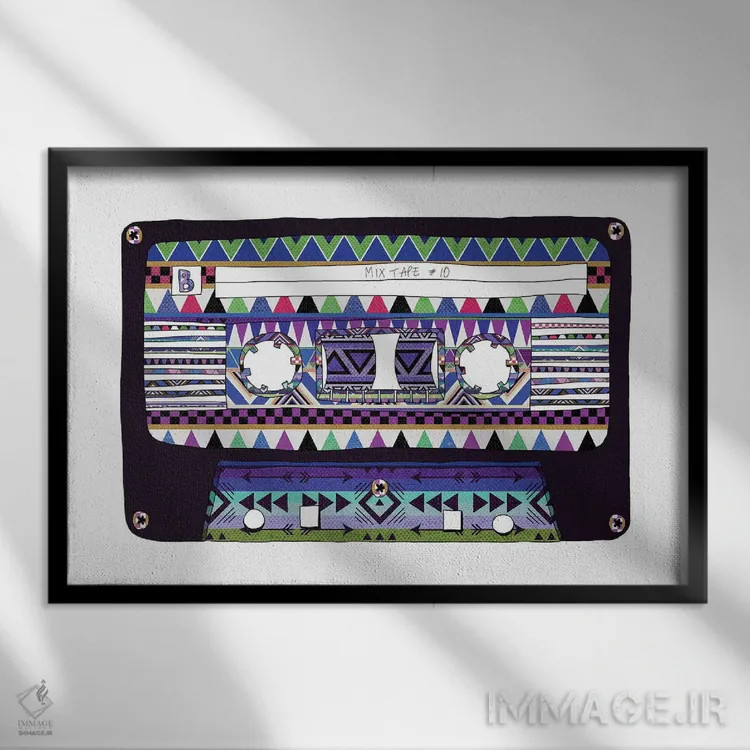 تابلو میکستیپ شماره ۱۰ اثر بیانکا گرین - نمای قابدار مشکی