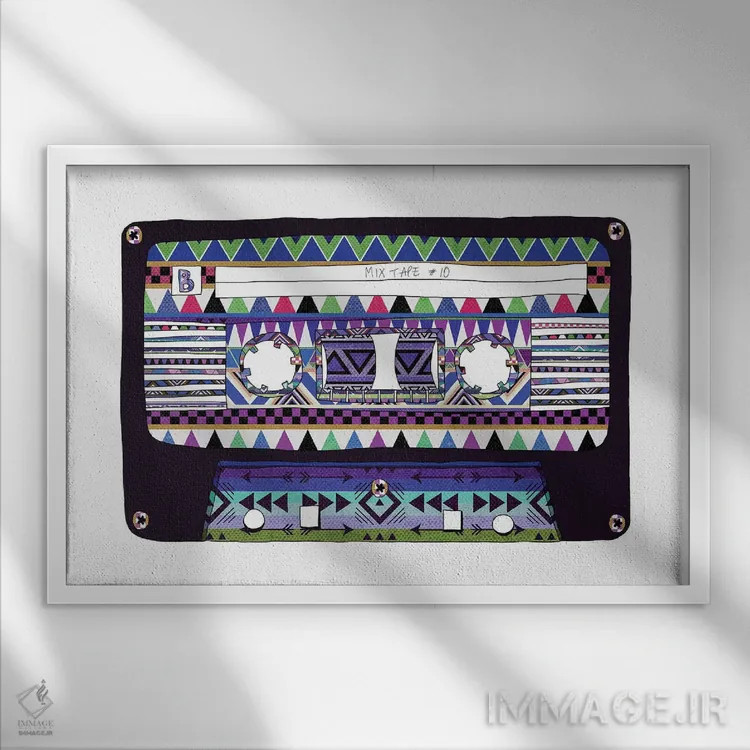 تابلو میکستیپ شماره ۱۰ اثر بیانکا گرین - نمای قابدار سفید