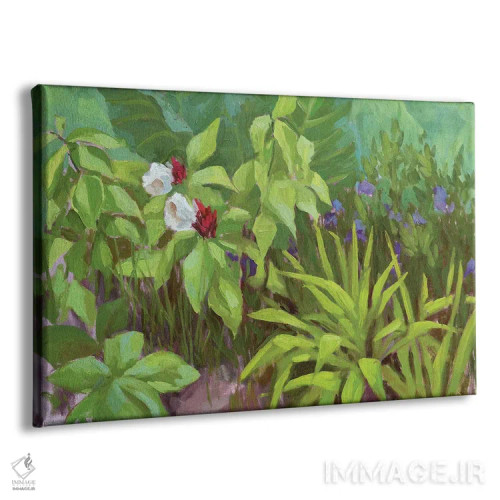 تابلو برگهای سبز اثر آنا بوگوشفسکایا - نمای پرسپکتیو محصول