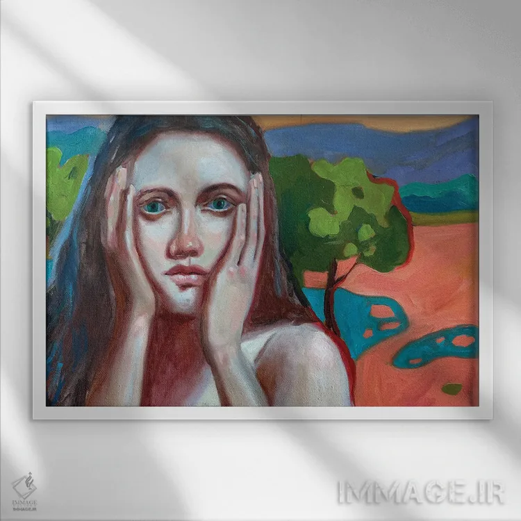 تابلو افکار انسانی اثر آنا بوگوشفسکایا - نمای قابدار سفید