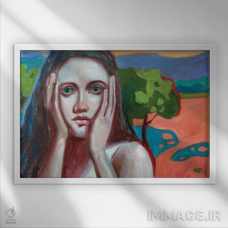 تابلو افکار انسانی اثر آنا بوگوشفسکایا - نمای قابدار سفید